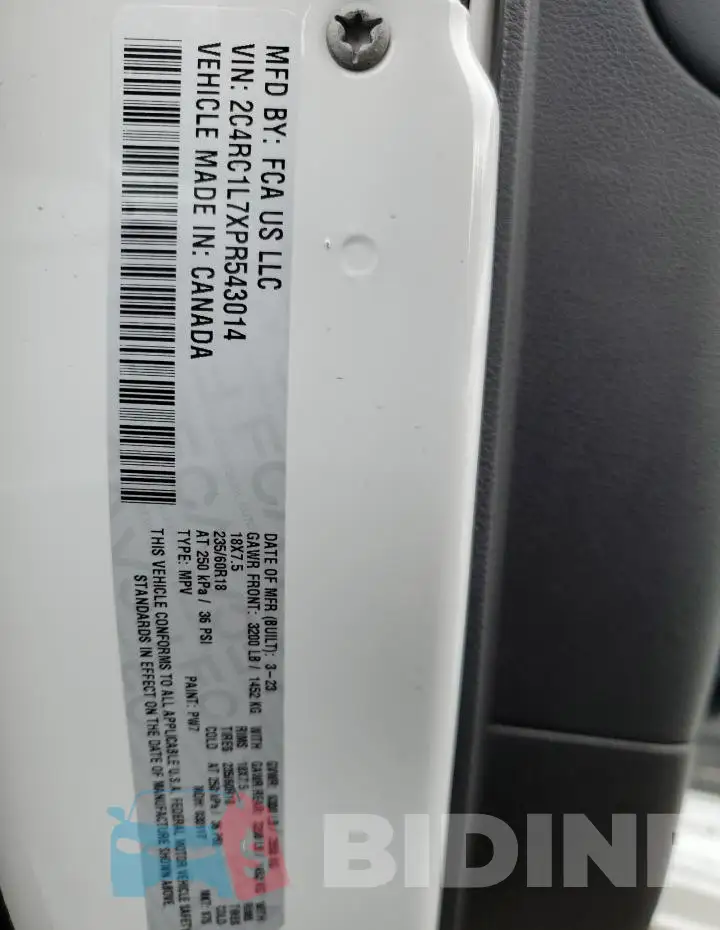 2C4RC1L7XPR543014 Photo# 13