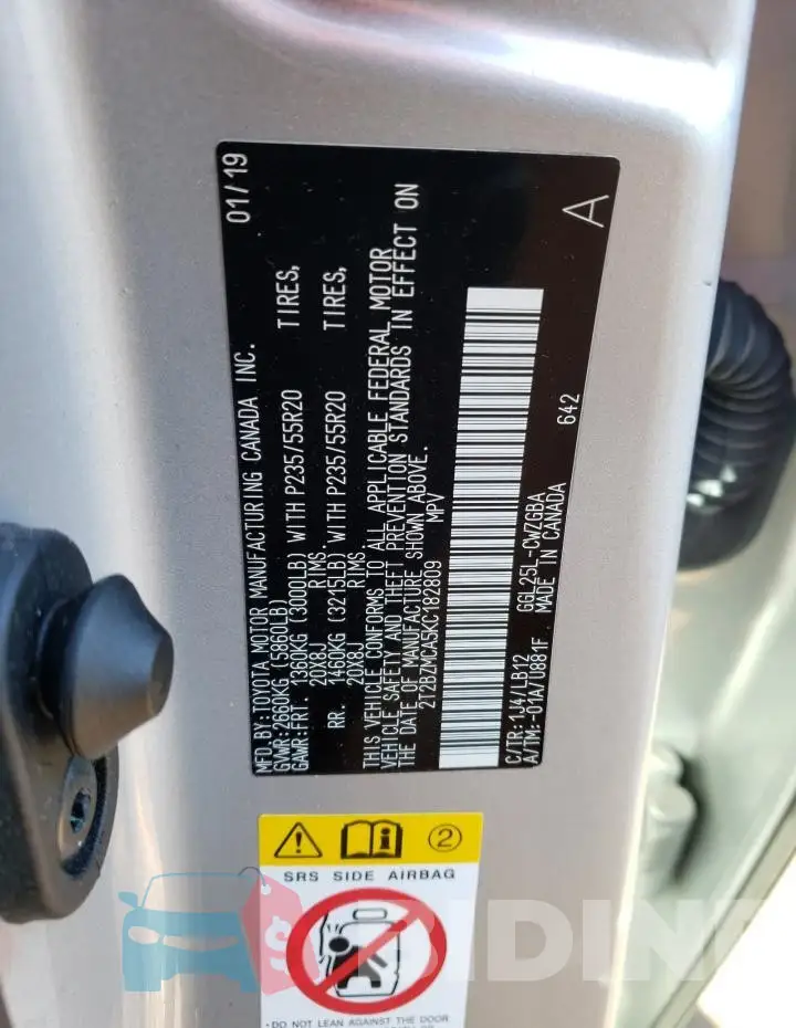 2T2BZMCA5KC182809 Photo# 12