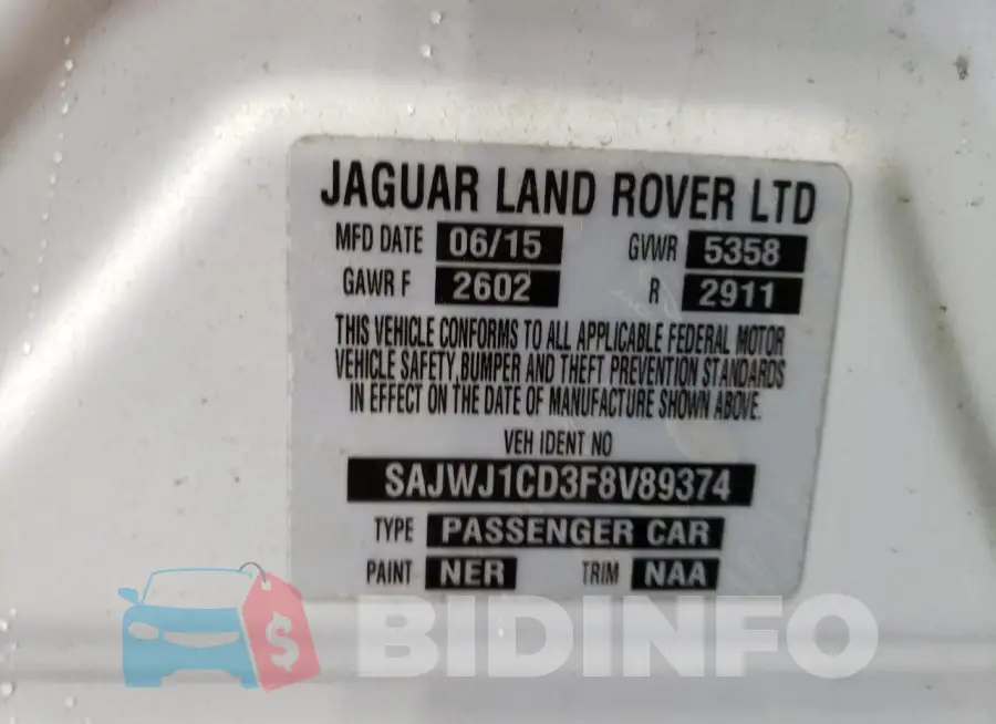 SAJWJ1CD3F8V89374 Photo# 12