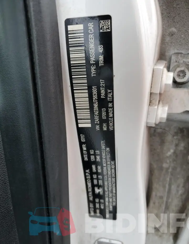 ZARFAEBN6J7563601 Photo# 12