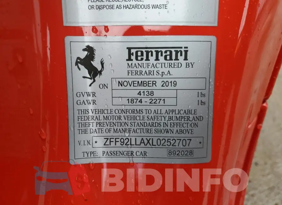 ZFF92LLAXL0252707 Photo# 13