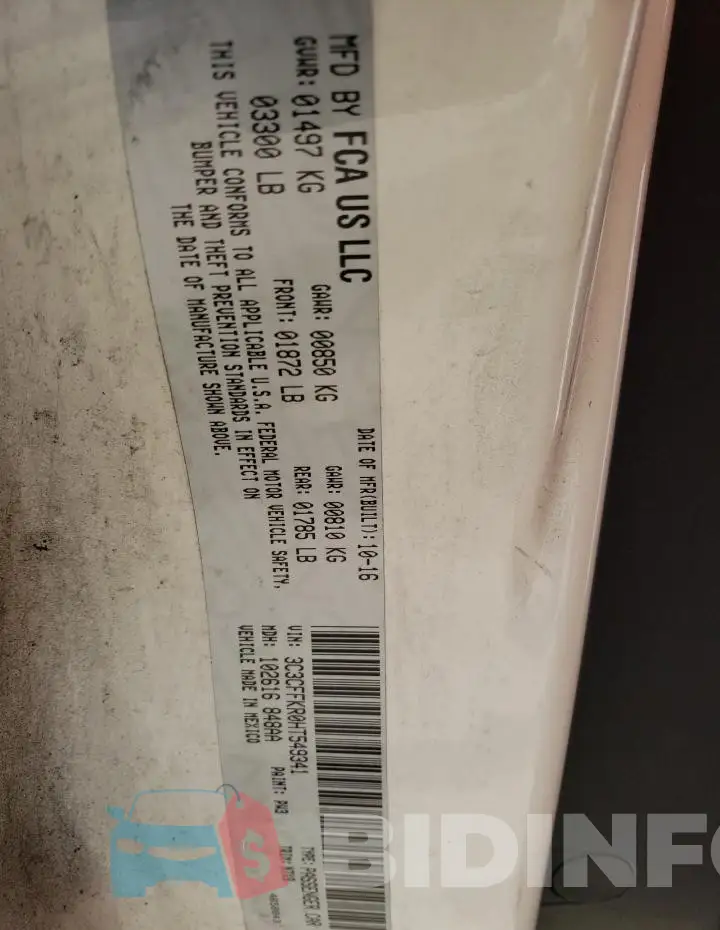 3C3CFFKR0HT549341 Photo# 13