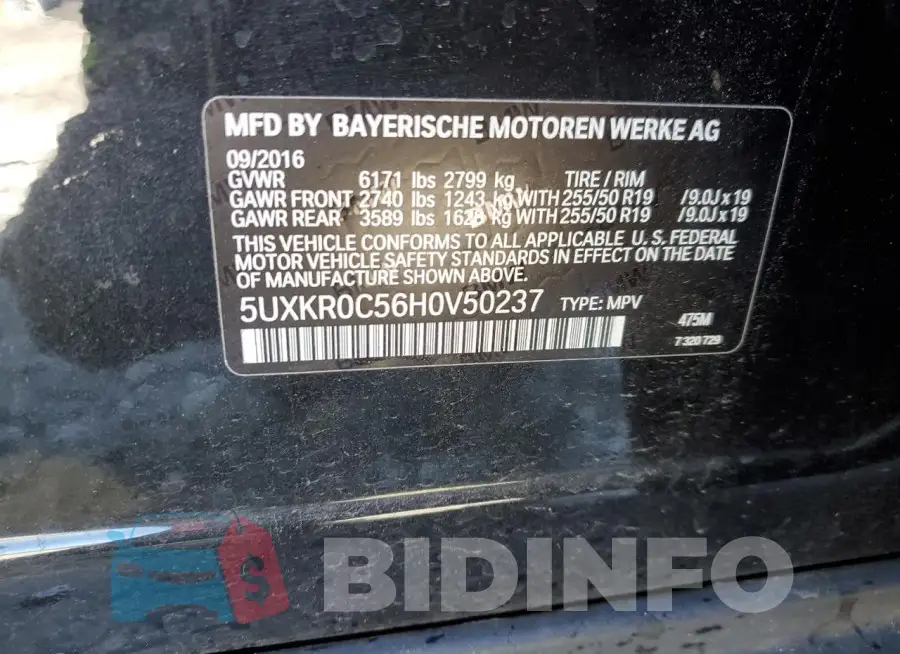 5UXKR0C56H0V50237 Photo# 13