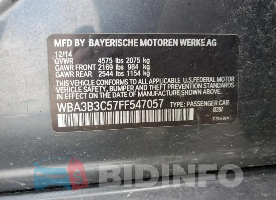 WBA3B3C57FF547057 Photo# 12
