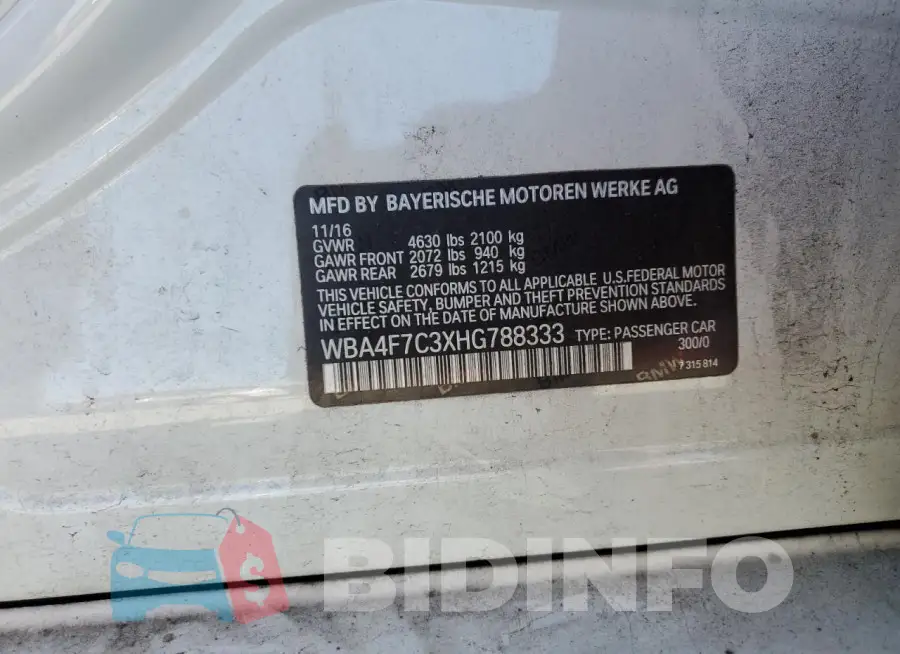 WBA4F7C3XHG788333 Photo# 12