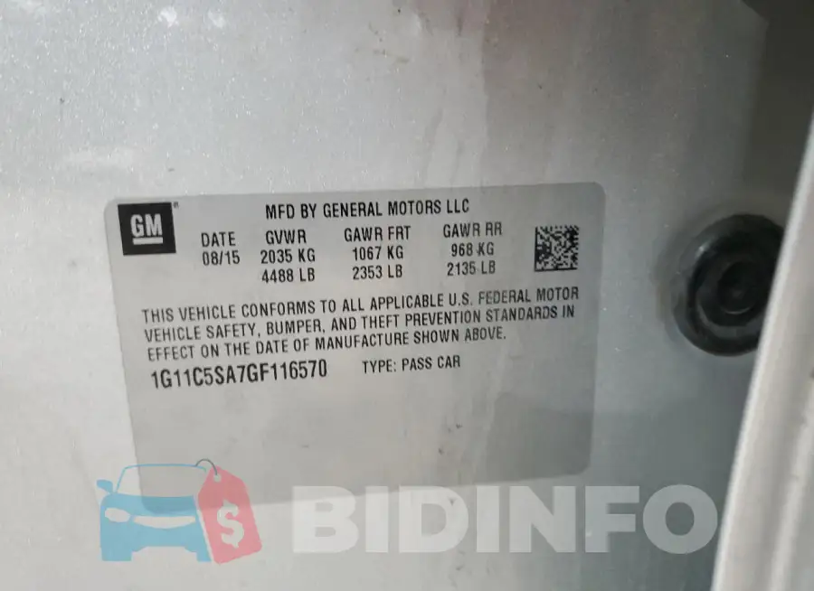1G11C5SA7GF116570 Photo# 12