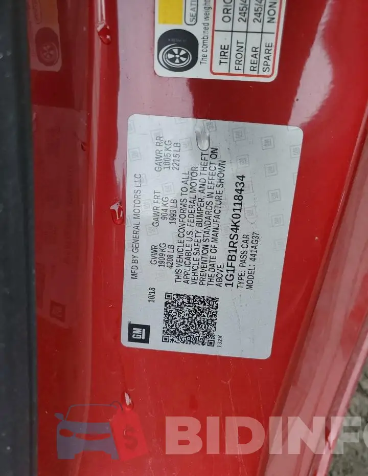 1G1FB1RS4K0118434 Photo# 12