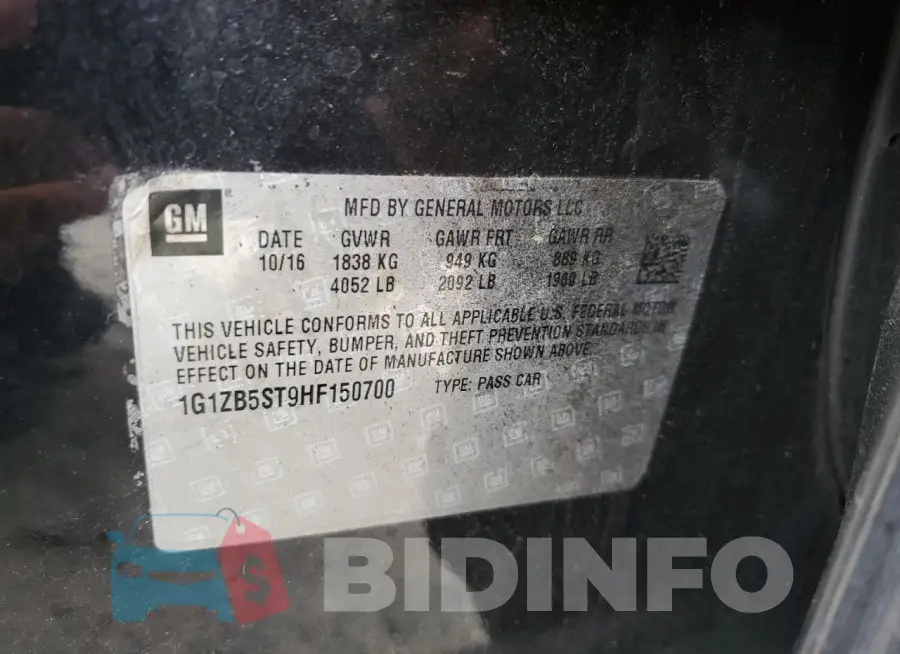 1G1ZB5ST9HF150700 Photo# 12