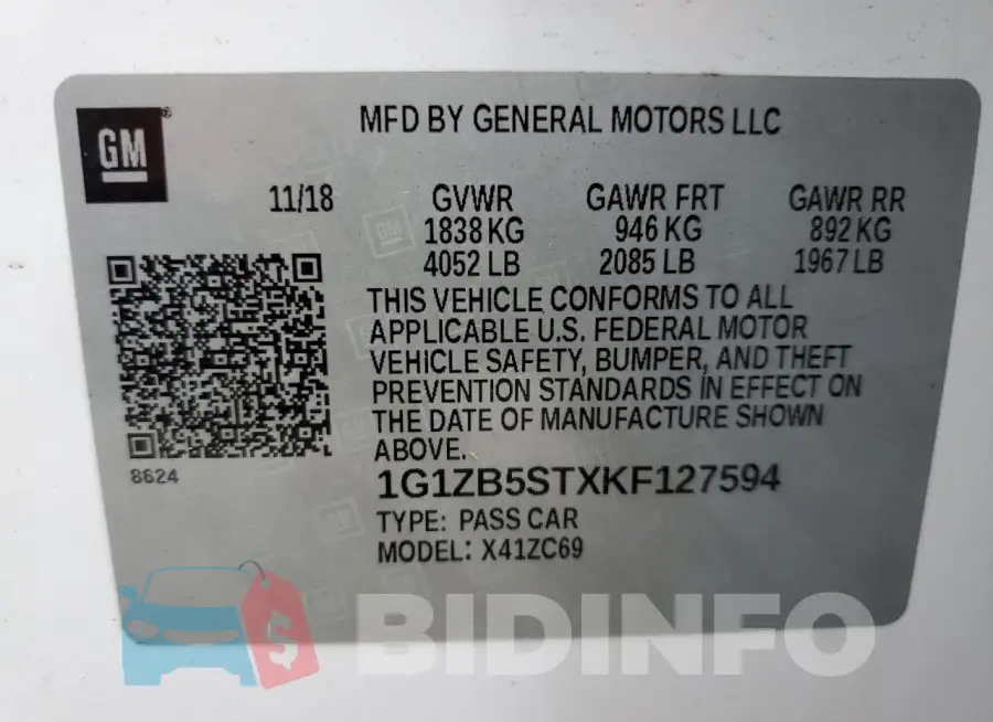 1G1ZB5STXKF127594 Photo# 12