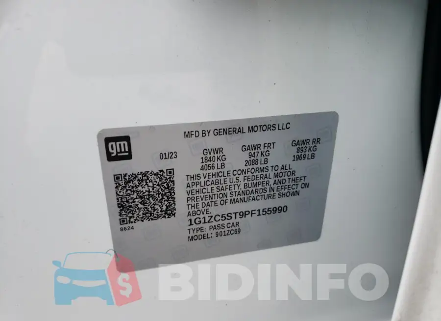 1G1ZC5ST9PF155990 Photo# 12