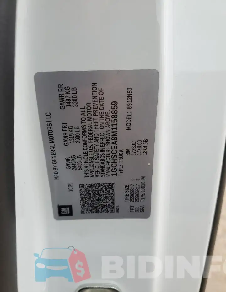 1GCHSCEA8M1158859 Photo# 13