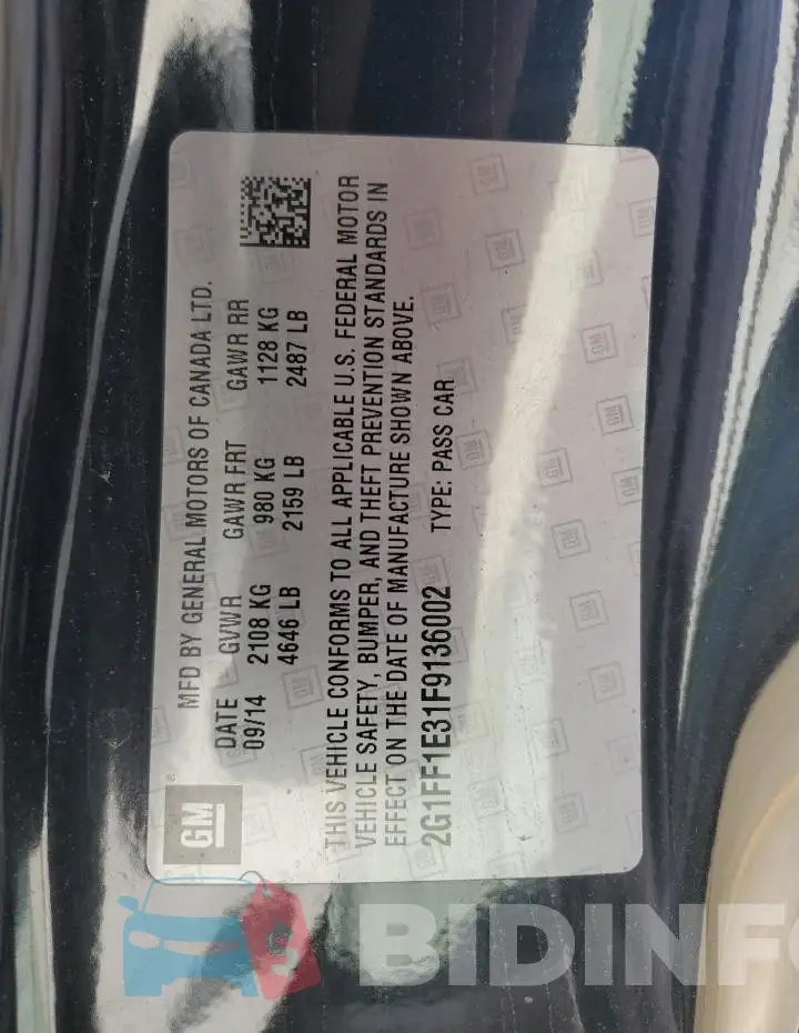 2G1FF1E31F9136002 Photo# 12