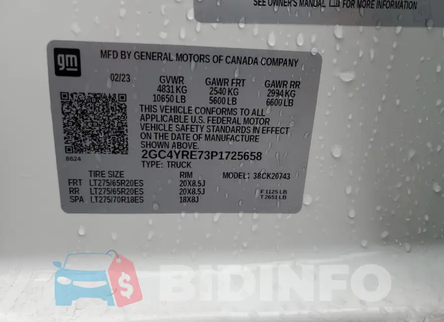 2GC4YRE73P1725658 Photo# 12