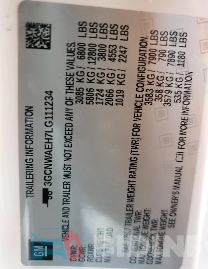 3GCNWAEH7LG111234 Photo# 12
