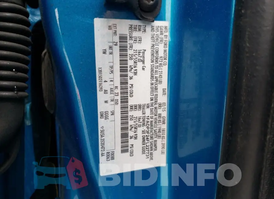 1FADP3F24FL227731 Photo# 12