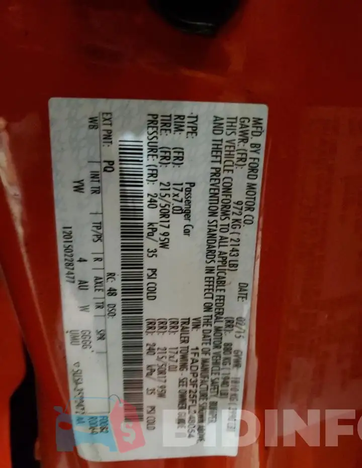 1FADP3F25FL248054 Photo# 12