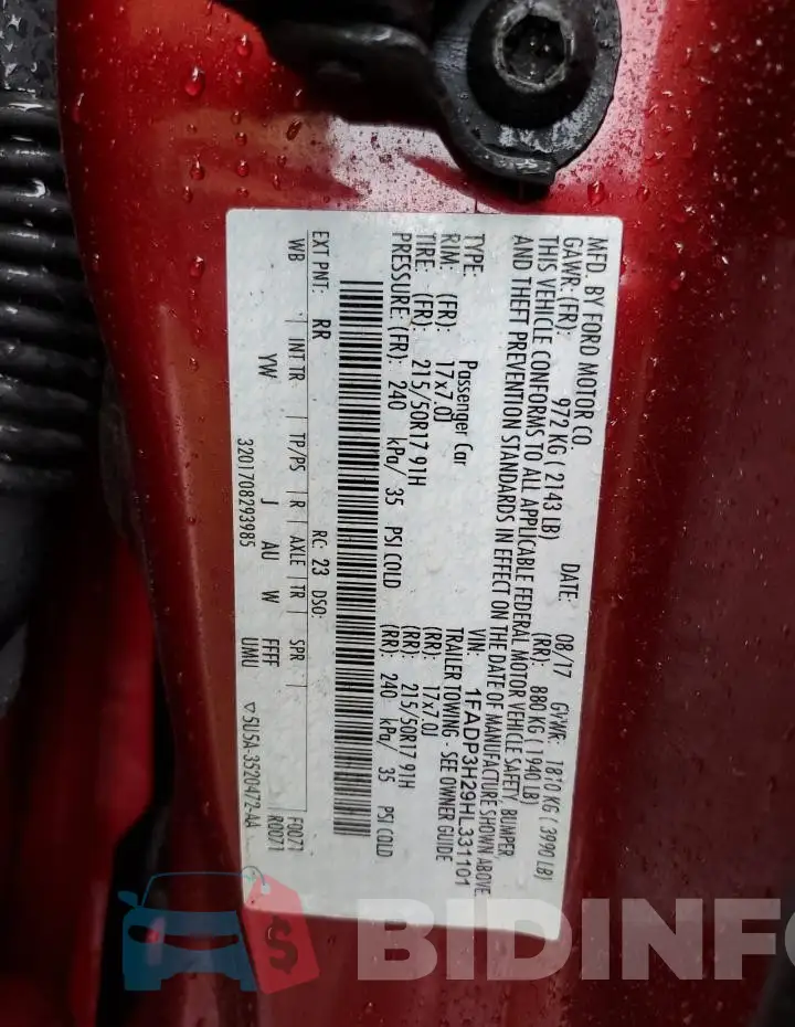 1FADP3H29HL331101 Photo# 12