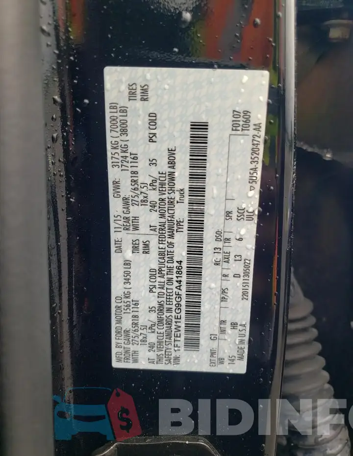 1FTEW1EG9GFA41864 Photo# 12