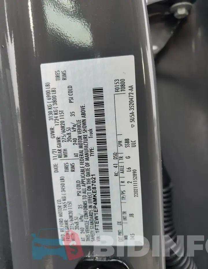 1FTEW1EP4MKE87021 Photo# 12