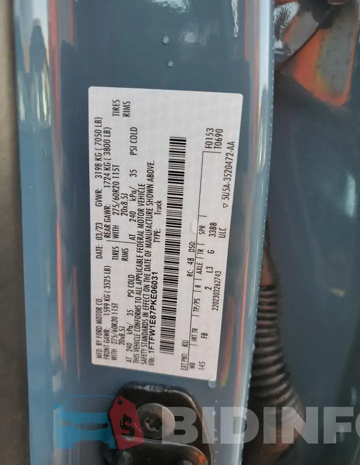 1FTFW1E87PKE06031 Photo# 13