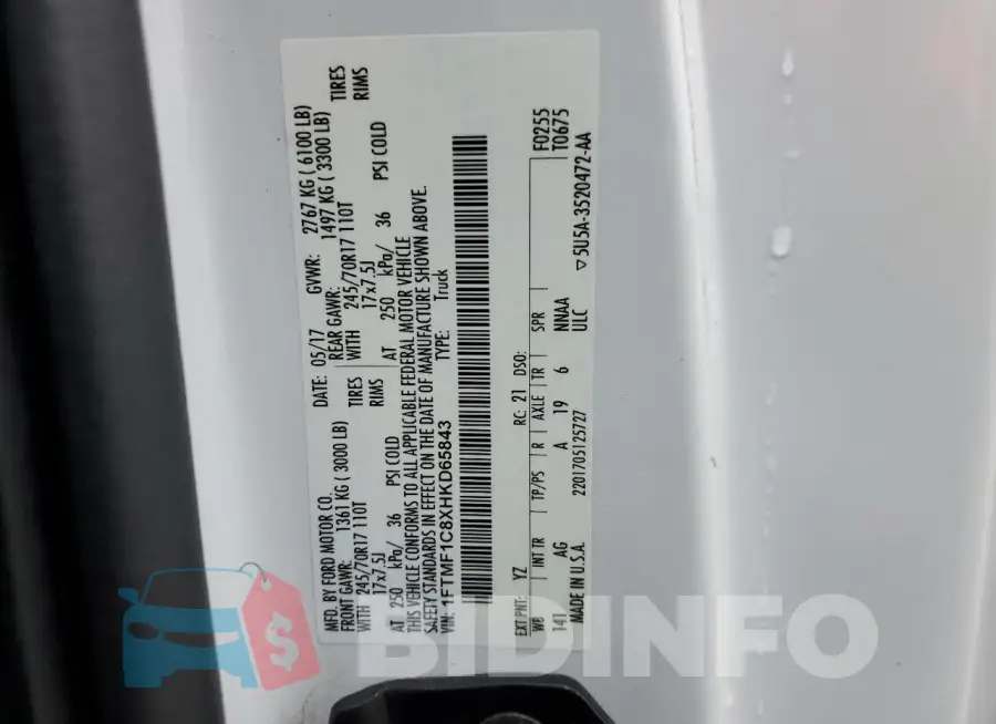 1FTMF1C8XHKD65843 Photo# 12