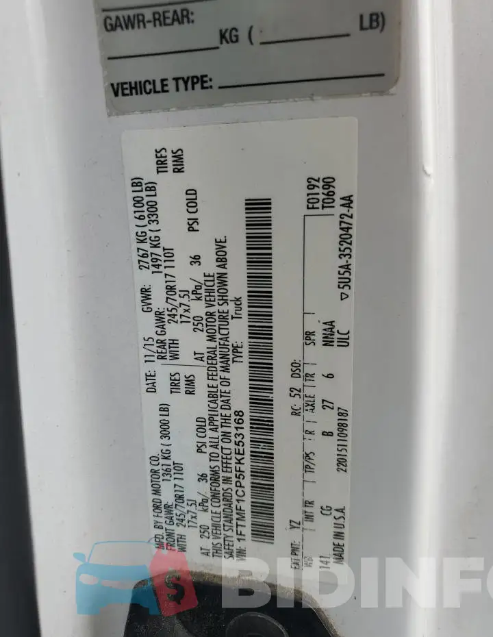 1FTMF1CP5FKE53168 Photo# 12