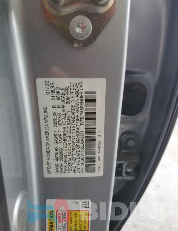 1HGCV1F36LA048771 Photo# 12