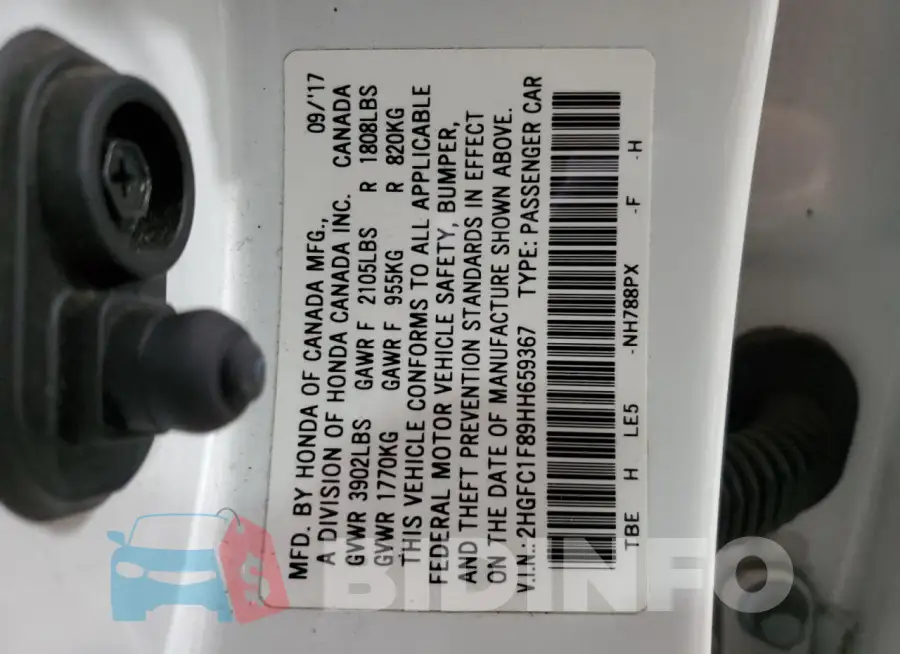 2HGFC1F89HH659367 Photo# 13