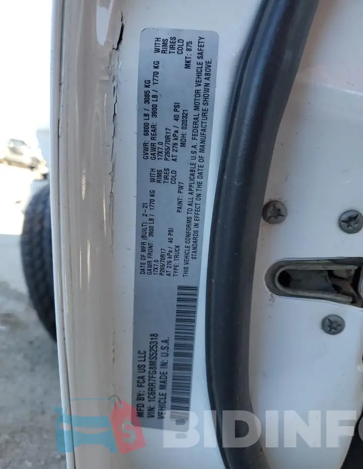 1C6RR7FG8MS525318 Photo# 12