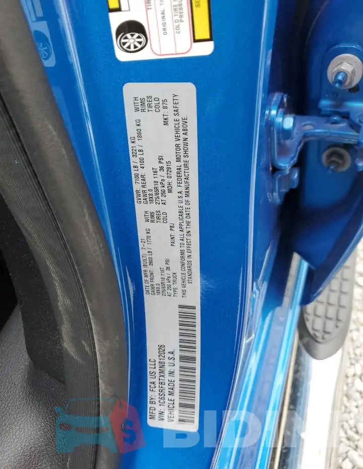 1C6SRFBTXMN812026 Photo# 12