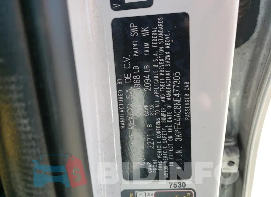 3KPF44AC8NE477305 Photo# 12