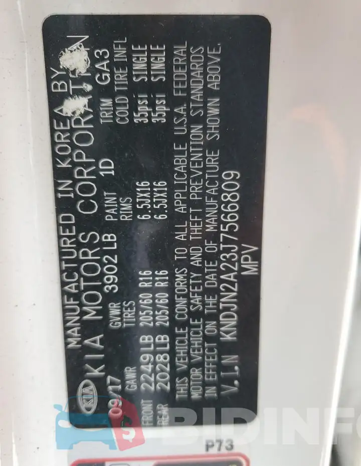 KNDJN2A23J7566809 Photo# 13