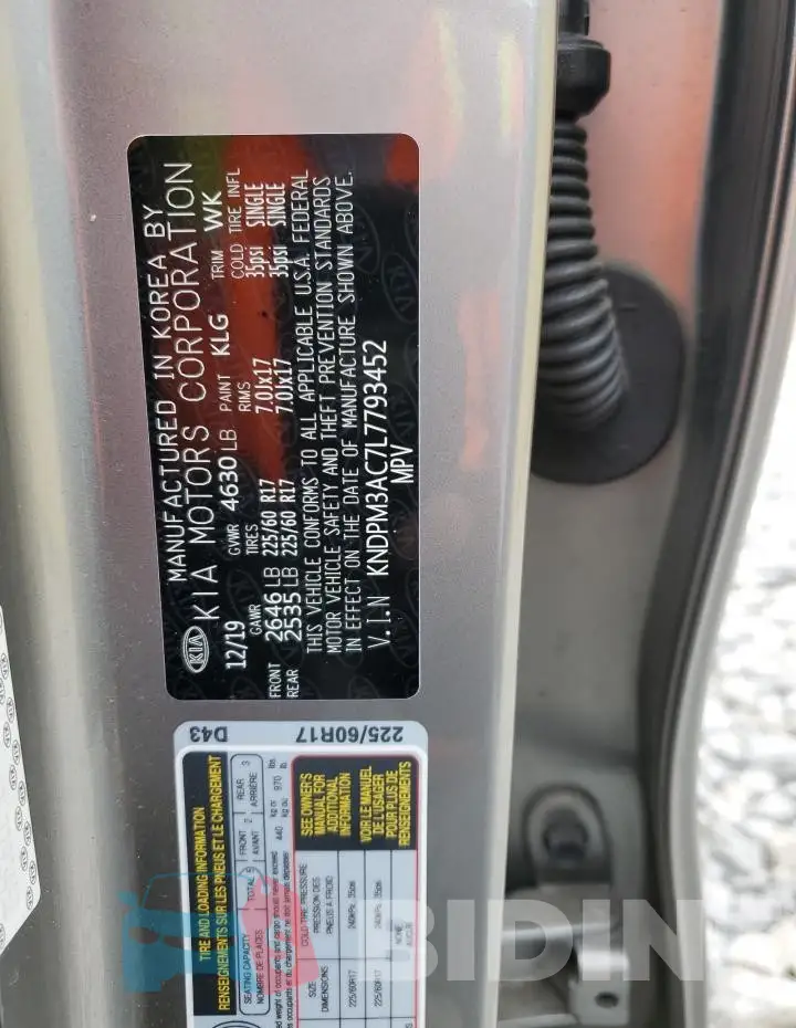 KNDPM3AC7L7793452 Photo# 13