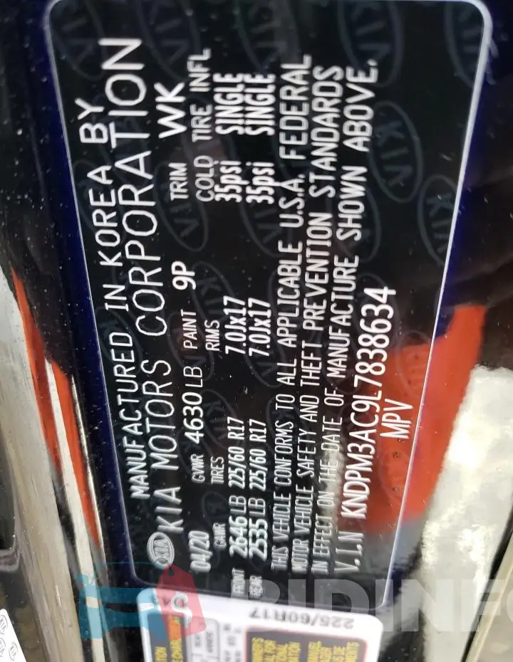 KNDPM3AC9L7838634 Photo# 13