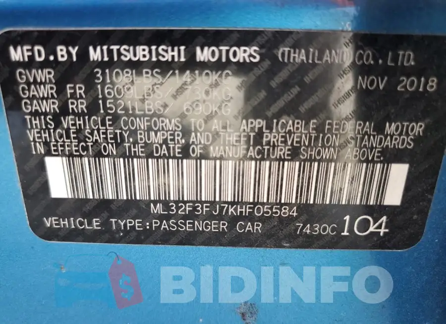 ML32F3FJ7KHF05584 Photo# 12