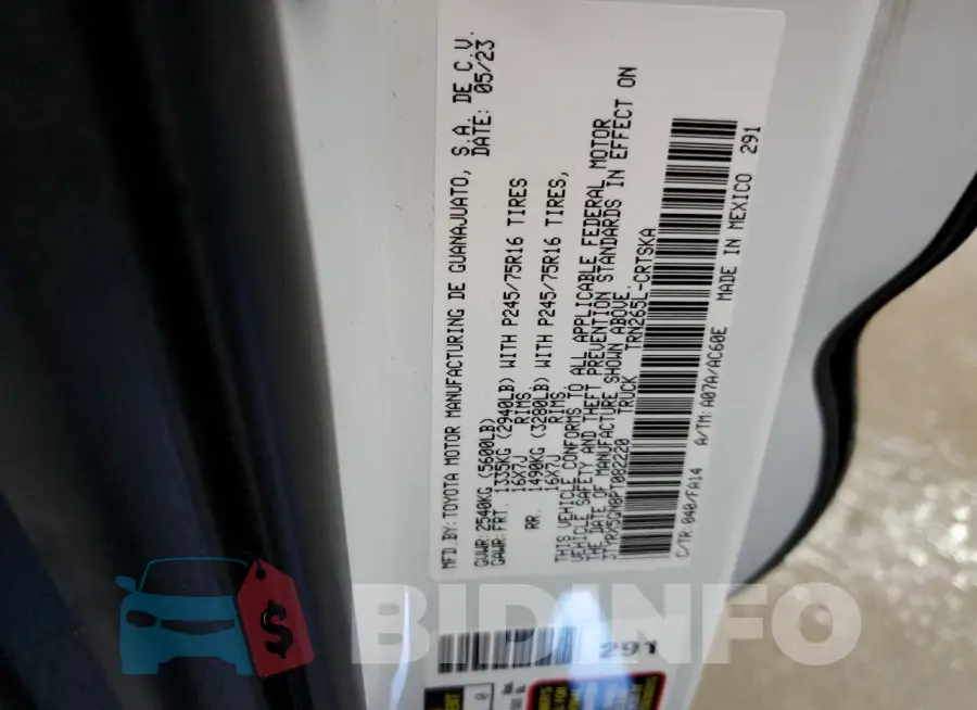 3TYRX5GN8PT082220 Photo# 13