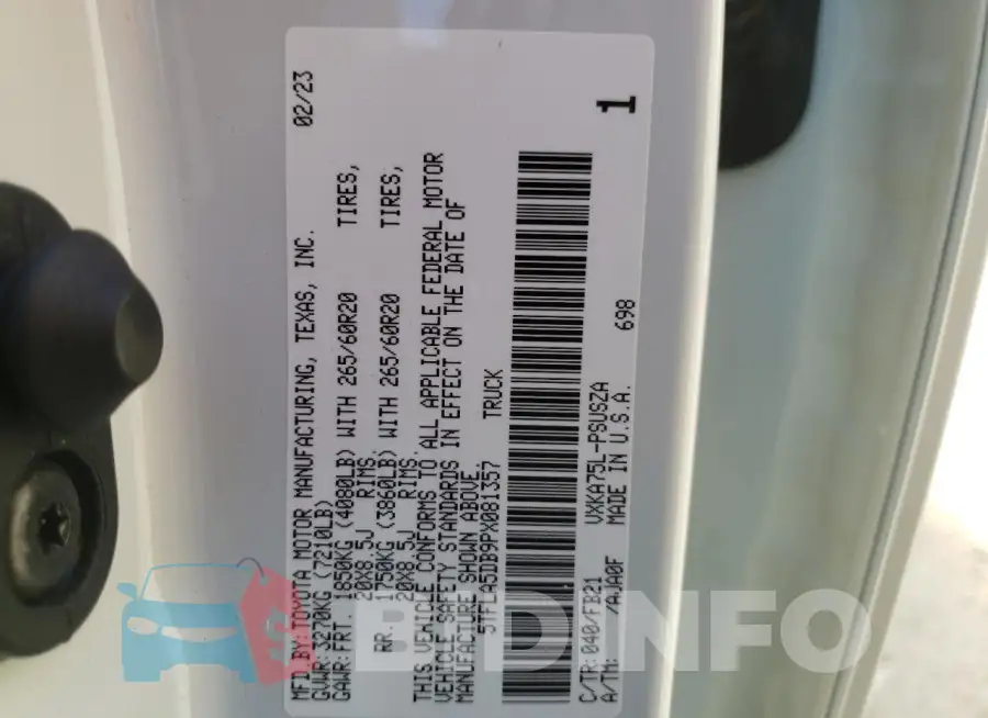 5TFLA5DB9PX081357 Photo# 12
