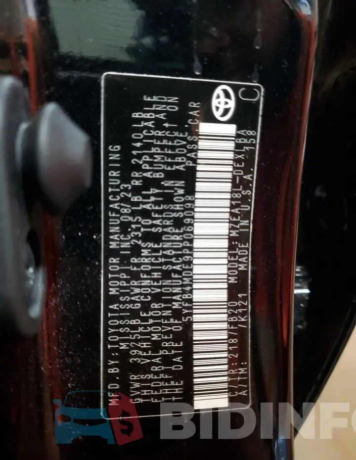 5YFB4MDE9PP069098 Photo# 12