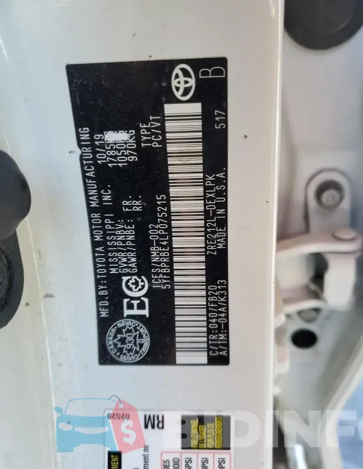 5YFBPRBE4LP075215 Photo# 13