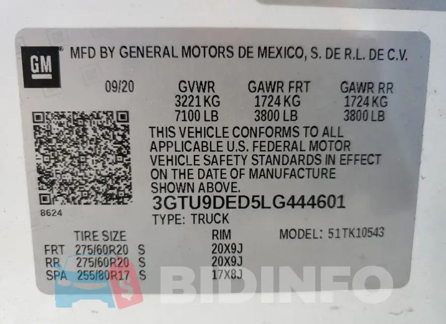 3GTU9DED5LG444601 Photo# 12