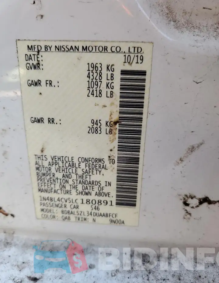 1N4BL4CV5LC180891 Photo# 13
