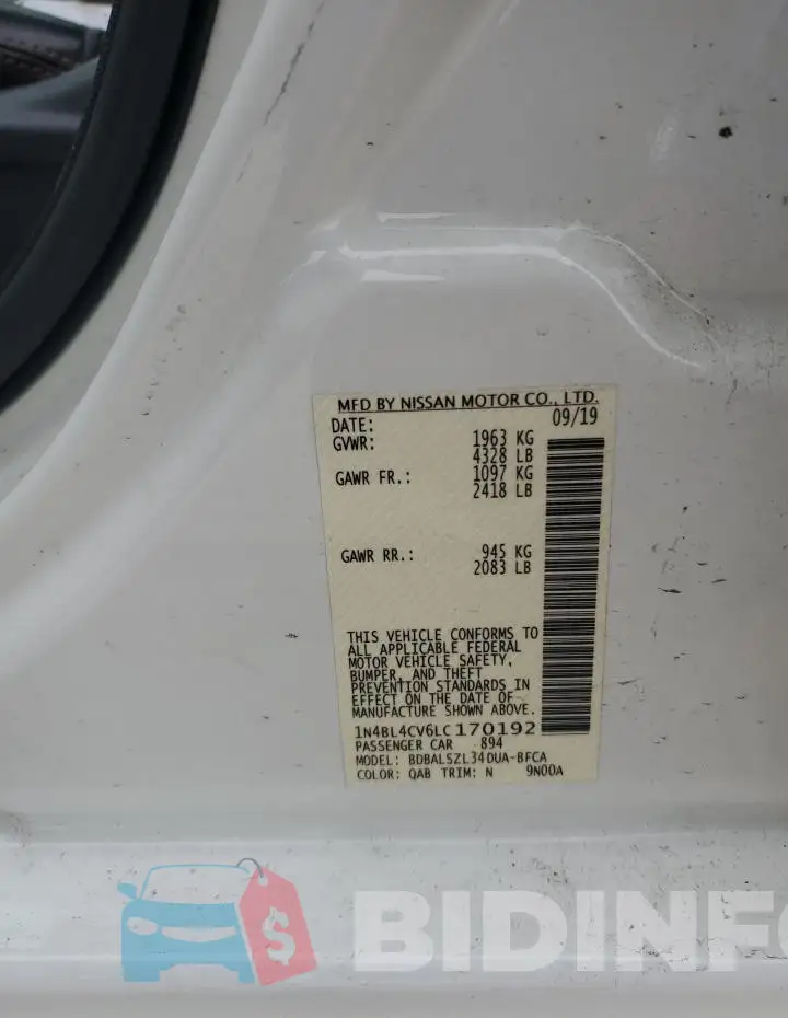 1N4BL4CV6LC170192 Photo# 13