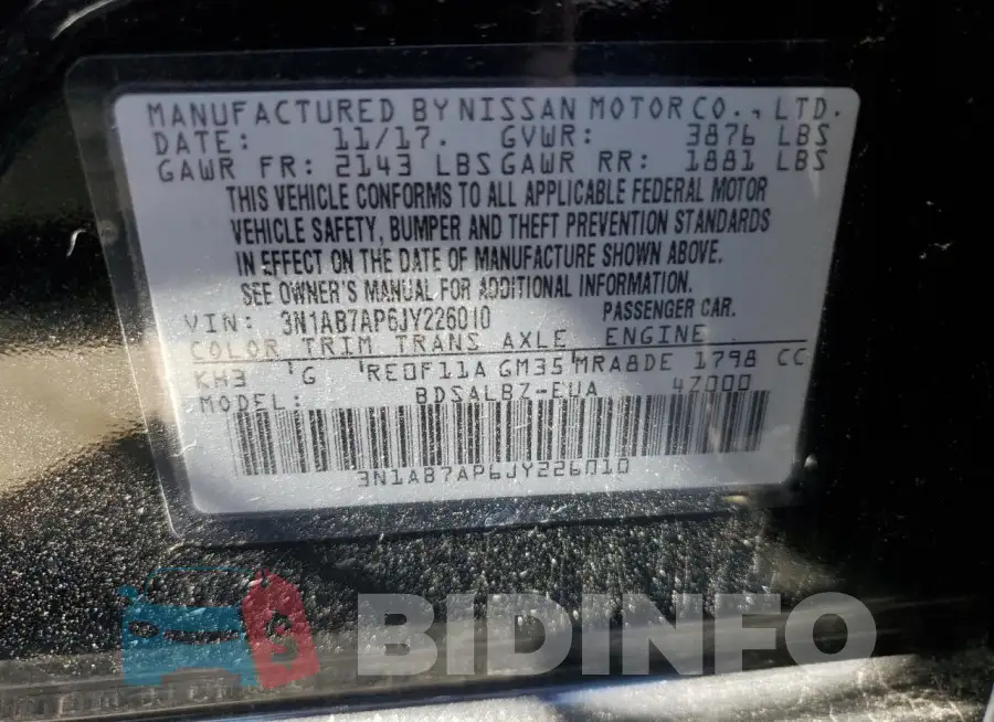 3N1AB7AP6JY226010 Photo# 12