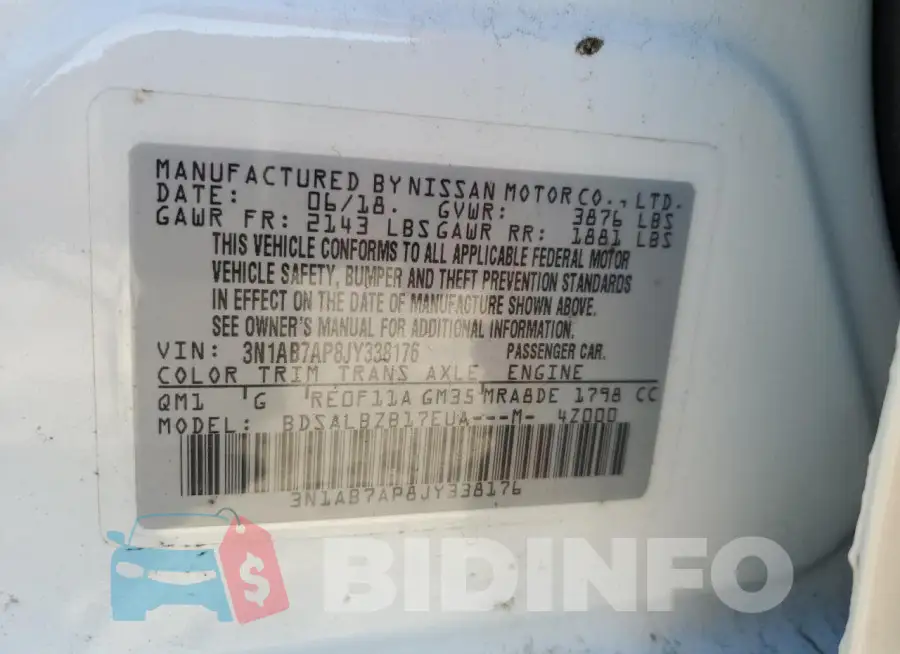 3N1AB7AP8JY338176 Photo# 12