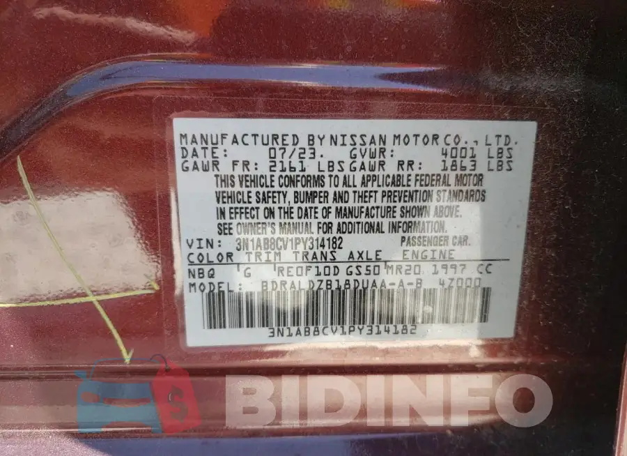 3N1AB8CV1PY314182 Photo# 12
