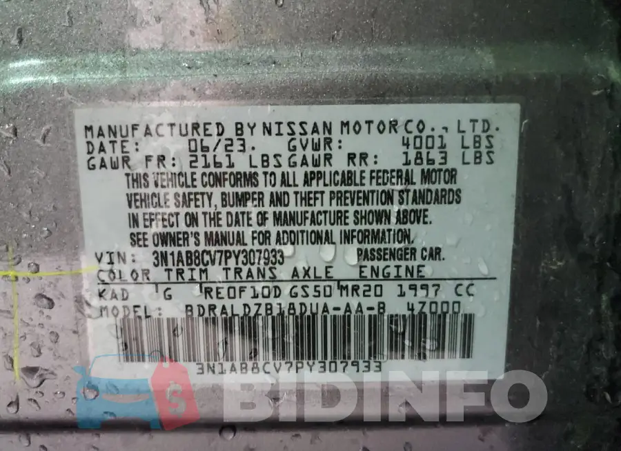 3N1AB8CV7PY307933 Photo# 12