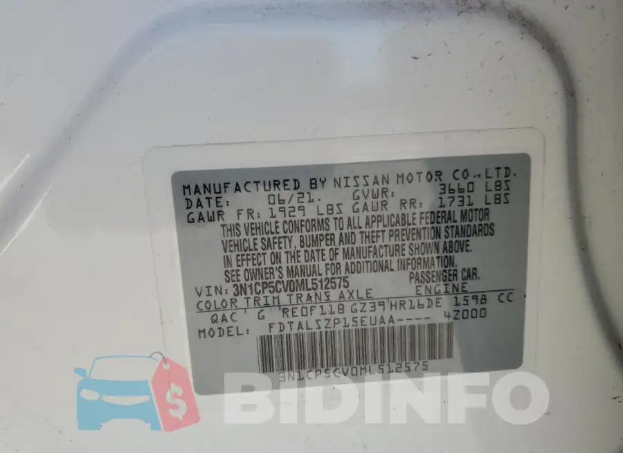 3N1CP5CV0ML512575 Photo# 14