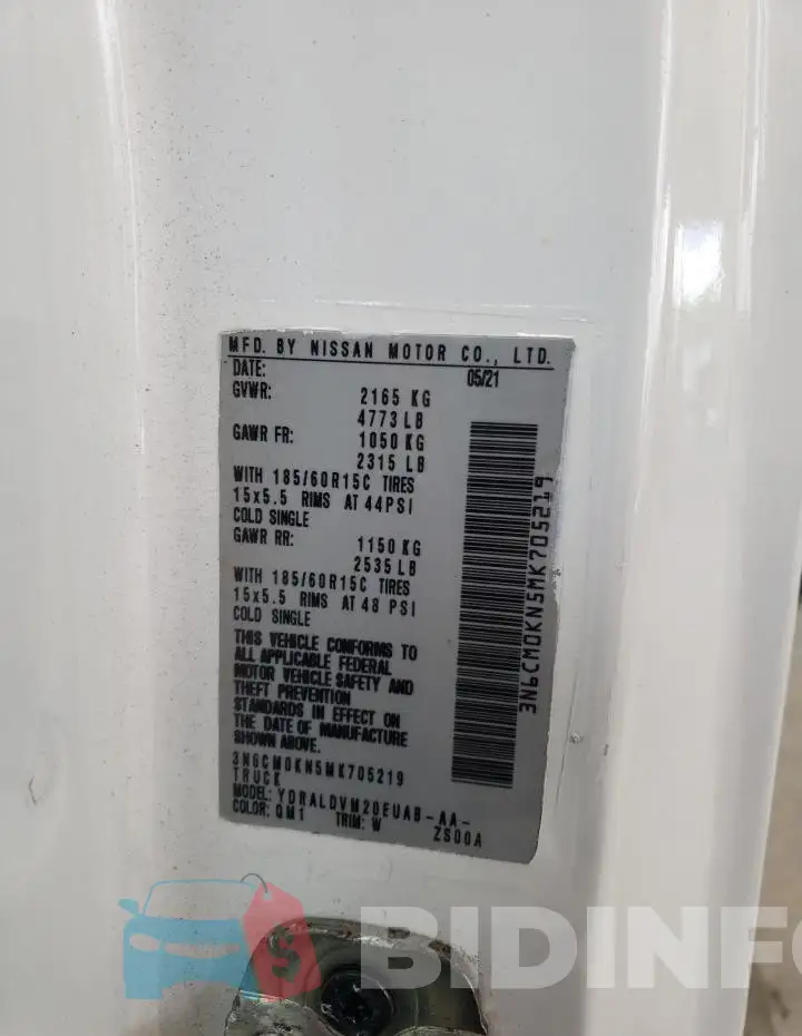 3N6CM0KN5MK705219 Photo# 12