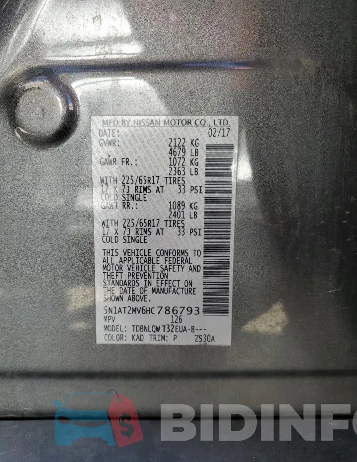 5N1AT2MV6HC786793 Photo# 12