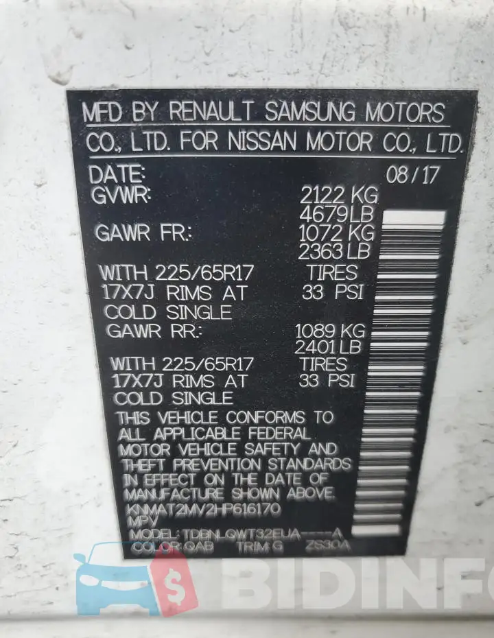 KNMAT2MV2HP616170 Photo# 13
